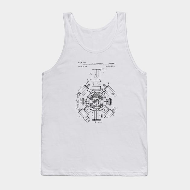 Nuclear Fusion Apparatus Patent Blueprint 1968 Tank Top by MadebyDesign